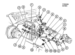 FRONT END SHEET METAL-HEATER-VEHICLE MAINTENANCE Chevrolet Corvette 1984-1984 Y HOSES & PIPES/HEATER & WATER VALVE