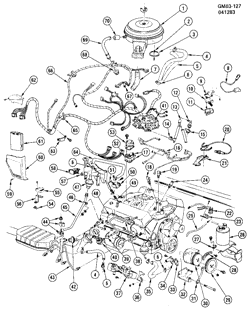 ТОПЛИВНАЯ СИСТЕМА-ВЫХЛОП-]СИСТЕМА КОНТРОЛЯ ТОКСИЧНОСТИ ВЫХЛ. ГАЗОВ Chevrolet Caprice 1983-1983 B EMISSION CONTROLS-V8 (LG4/305H)