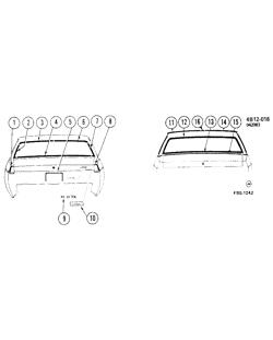 BODY MOLDINGS-SHEET METAL-REAR COMPARTMENT HARDWARE-ROOF HARDWARE Buick Lesabre 1983-1983 BN MOLDINGS/BODY-REAR