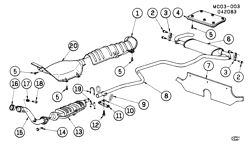 FUEL SYSTEM-EXHAUST-EMISSION SYSTEM Buick Electra 1985-1985 C EXHAUST SYSTEM-V6 231-3(LN3)