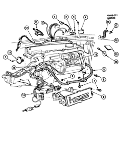 BODY MOUNTING-AIR CONDITIONING-AUDIO/ENTERTAINMENT Buick Electra 1982-1983 C A/C CONTROL SYSTEM ELECTRICAL (C68)