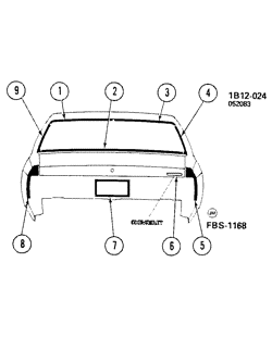 BODY MOLDINGS-SHEET METAL-REAR COMPARTMENT HARDWARE-ROOF HARDWARE Chevrolet Caprice 1984-1984 BL69 MOLDINGS/BODY-REAR