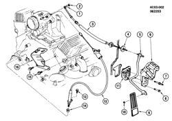 FUEL SYSTEM-EXHAUST-EMISSION SYSTEM Buick Electra 1985-1985 C ACCELERATOR CONTROL-V6 3.8L (3.8C)(LN3)