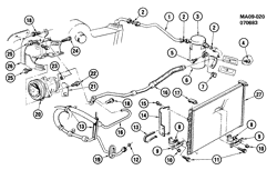 КРЕПЛЕНИЕ КУЗОВА-КОНДИЦИОНЕР-АУДИОСИСТЕМА Buick Century 1983-1983 A A/C REFRIGERATION SYSTEM-3.0L V6 (LK9/3.0E)