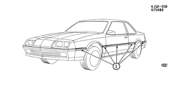 МОЛДИНГИ КУЗОВА-ЛИСТОВОЙ МЕТАЛ-ФУРНИТУРА ЗАДНЕГО ОТСЕКА-ФУРНИТУРА КРЫШИ Buick Skyhawk 1983-1983 J STRIPES/BODY (W/T-TYPE/WD8)