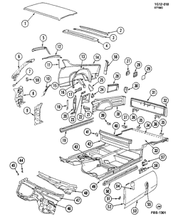 BODY MOLDINGS-SHEET METAL-REAR COMPARTMENT HARDWARE-ROOF HARDWARE Chevrolet Monte Carlo 1982-1987 G80 SHEET METAL/BODY