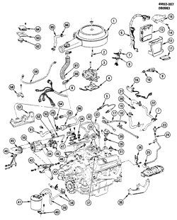 FUEL SYSTEM-EXHAUST-EMISSION SYSTEM Buick Lesabre 1984-1984 B EMISSION CONTROLS  -V6 (LC4/4.1-4)