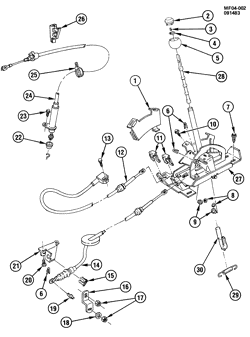 4-СКОРОСТНАЯ МЕХАНИЧЕСКАЯ КОРОБКА ПЕРЕДАЧ Chevrolet Camaro 1982-1982 F SHIFT CONTROL/AUTOMATIC TRANSMISSION FLOOR