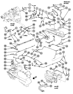 FUEL SYSTEM-EXHAUST-EMISSION SYSTEM Buick Skyhawk 1982-1984 J FUEL SUPPLY SYSTEM