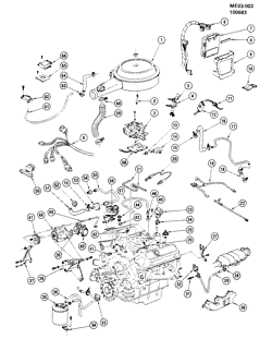 FUEL SYSTEM-EXHAUST-EMISSION SYSTEM Buick Riviera 1984-1984 E EMISSION CONTROLS-V6 (LC4/4.1-4)