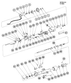 ПЕРЕДН. ПОДВЕКА, УПРАВЛ. Pontiac Firebird 1984-1989 F STEERING COLUMN/TILT (F/S, A.T.)