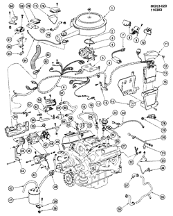 FUEL SYSTEM-EXHAUST-EMISSION SYSTEM Pontiac Grand Prix 1984-1987 G EMISSION CONTROLS-V6 (LD5/231A)
