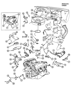 FUEL SYSTEM-EXHAUST-EMISSION SYSTEM Buick Regal 1984-1984 G EMISSION CONTROLS-V6 (LT6/4.3V) DIESEL
