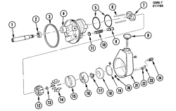 FRONT AXLE-FRONT SUSPENSION-STEERING-DIFFERENTIAL GEAR Lt Truck GMC S15 Pickup Ext Cab - 53 Bodystyle (2WD) 1986-1990 ST STEERING PUMP ASM (LL2/2.8R,LB4/4.3Z)