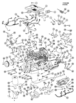 FUEL SYSTEM-EXHAUST-EMISSION SYSTEM Chevrolet Corvette 1984-1984 Y EMISSION CONTROLS-V8(L83)