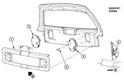 BODY MOUNTING-AIR CONDITIONING-AUDIO/ENTERTAINMENT Buick Century 1984-1991 A35 AUDIO SYSTEM SPEAKERS & PANEL LIFTGATE