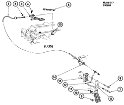 FUEL SYSTEM-EXHAUST-EMISSION SYSTEM Cadillac Cimarron 1984-1986 J ACCELERATOR CONTROL L4(LQ5/2.0P)