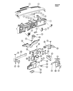 BODY MOUNTING-AIR CONDITIONING-AUDIO/ENTERTAINMENT Cadillac Eldorado 1982-1985 E AIR DISTRIBUTION SYSTEM