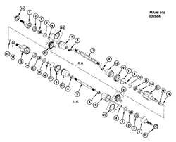 FRONT SUSPENSION-STEERING Chevrolet Celebrity 1984-1989 A DRIVE AXLE/FRONT-DOUBLE-OFFSET (W/M.T.)