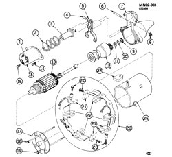 STARTER-GENERATOR-IGNITION-ELECTRICAL-LAMPS Buick Skylark 1985-1988 N STARTER MOTOR (DELCO REMY)