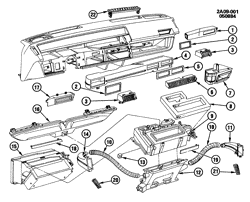 BODY MOUNTING-AIR CONDITIONING-AUDIO/ENTERTAINMENT Pontiac 6000 1982-1982 A AIR DISTRIBUTION SYSTEM