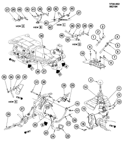 6-СКОРОСТНАЯ МЕХАНИЧЕСКАЯ КОРОБКА ПЕРЕДАЧ Chevrolet Camaro 1984-1984 F SHIFT CONTROLS/MANUAL TRANSMISSION