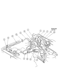 BODY MOUNTING-AIR CONDITIONING-AUDIO/ENTERTAINMENT Buick Skylark 1982-1984 X A/C CONTROL SYSTEM ELECTRICAL
