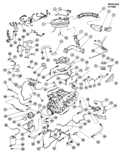 FUEL SYSTEM-EXHAUST-EMISSION SYSTEM Buick Century 1983-1983 A EMISSION CONTROLS-V6 (LK9/3.0E)