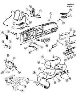 PARE-BRISE - ESSUI-GLACE - RÉTROVISEURS - TABLEAU DE BOR - CONSOLE - PORTES Chevrolet Citation 1985-1985 X INSTRUMENT PANEL PART 2