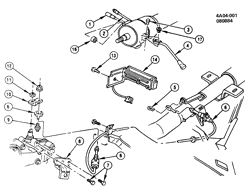 ТОРМОЗА Buick Century 1983-1985 A SHIFT CONTROL/AUTOMATIC TRANSMISSION COLUMN