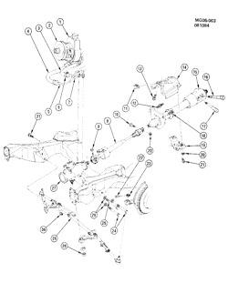 FRONT SUSPENSION-STEERING Chevrolet Monte Carlo 1985-1987 G STEERING SYSTEM & RELATED PARTS