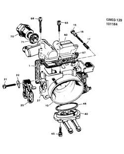 FUEL SYSTEM-EXHAUST-EMISSION SYSTEM Chevrolet Camaro 1985-1989 F THROTTLE BODY/MPFI (MODELS T1A,B110) (LB8/2.8S)