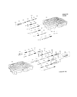 FREINS Buick Estate Wagon 1982-1990 B AUTOMATIC TRANSMISSION (MW9) THM200-4R CONTROL VALVE BODY PARTS