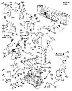 FUEL SYSTEM-EXHAUST-EMISSION SYSTEM Pontiac 6000 1984-1984 A EMISSION CONTROLS-L4 (LR8/2.5R)