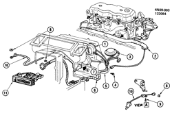 BODY MOUNTING-AIR CONDITIONING-AUDIO/ENTERTAINMENT Buick Skylark 1985-1986 N A/C CONTROL SYSTEM VACUUM