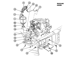 FUEL SYSTEM-EXHAUST-EMISSION SYSTEM Pontiac 6000 1985-1986 A AIR INTAKE SYSTEM-V6 (LB6/2.8W)