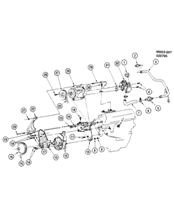 FUEL SYSTEM-EXHAUST-EMISSION SYSTEM Buick Lesabre 1985-1985 B A.I.R. PUMP MOUNTING-3.8L V6 (LD5/231A)