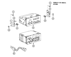 BODY MOUNTING-AIR CONDITIONING-AUDIO/ENTERTAINMENT Chevrolet Nova 1985-1988 S AUDIO SYSTEM RADIO & TAPE PLAYER