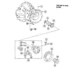 AUTOMATIC TRANSMISSION Chevrolet Nova 1985-1988 S 5-SPEED MANUAL TRANSAXLE HOUSING & DIFFERENTIAL (MM5)