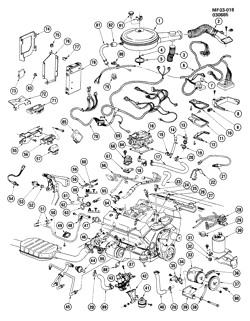 ТОПЛИВНАЯ СИСТЕМА-ВЫХЛОП-]СИСТЕМА КОНТРОЛЯ ТОКСИЧНОСТИ ВЫХЛ. ГАЗОВ Chevrolet Camaro 1984-1986 F EMISSION CONTROLS-V8 (LG4/305H)