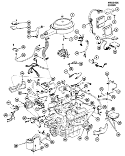 FUEL SYSTEM-EXHAUST-EMISSION SYSTEM Buick Lesabre 1982-1983 B EMISSION CONTROLS-V6 (LC4/4.1-4)