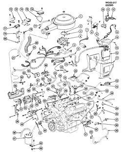 FUEL SYSTEM-EXHAUST-EMISSION SYSTEM Buick Regal 1983-1983 G EMISSION CONTROLS-V6 (LD5/231A)