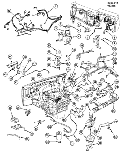 FUEL SYSTEM-EXHAUST-EMISSION SYSTEM Buick Regal 1984-1985 G EMISSION CONTROLS-V6 (LM9/231-9)