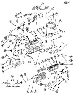 MOTOR 6 CILINDROS Buick Century 1984-1985 A ENGINE ASM-3.8L V6 PART 2 (LN3/231-3)