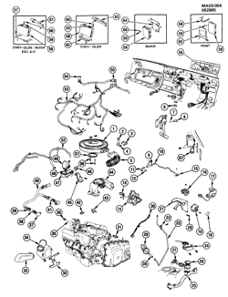 FUEL SYSTEM-EXHAUST-EMISSION SYSTEM Pontiac 6000 1985-1985 A EMISSION CONTROLS-V6 (LT7/4.3T) DIESEL