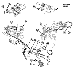 FUEL SYSTEM-EXHAUST-EMISSION SYSTEM Pontiac 6000 1986-1986 A ACCELERATOR CONTROL-V6 (LE2/2.8X)