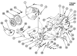 MOTOR 8 CILINDROS Chevrolet Corvette 1984-1988 Y CLUTCH LINKAGE (MANUAL MK2,MH5)