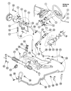 FRONT SUSPENSION-STEERING Buick Electra 1986-1987 C STEERING SYSTEM & RELATED PARTS