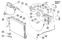 BODY MOUNTING-AIR CONDITIONING-AUDIO/ENTERTAINMENT Buick Century 1986-1986 A A/C REFRIGERATION SYSTEM-2.5L L4 (LR8/2.5R)