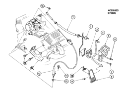 FUEL SYSTEM-EXHAUST-EMISSION SYSTEM Buick Electra 1986-1986 C ACCELERATOR CONTROL-V6 3.8L (3.8B)(LG2)